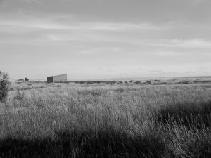 Looking out from the very windy rest area. Black and white seemed most suitable.